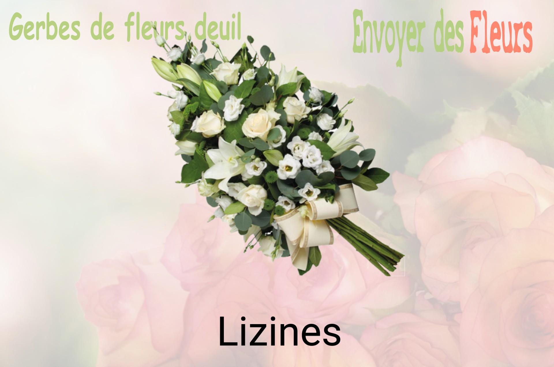 Gerbe de fleurs de deuil livrée à Lizines